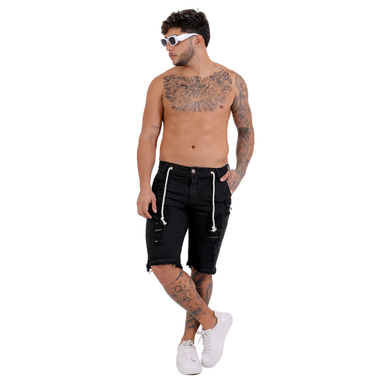 Short Jeans Masculino Preto: Preto e Descontração em Denim