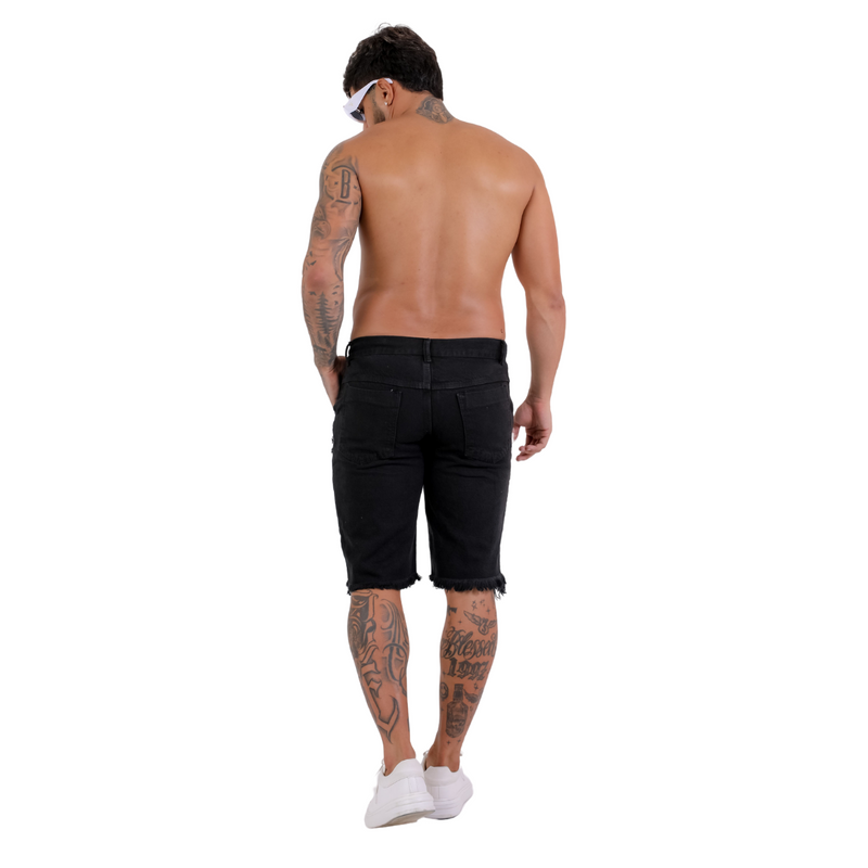 Short Jeans Masculino Preto: Preto e Descontração em Denim