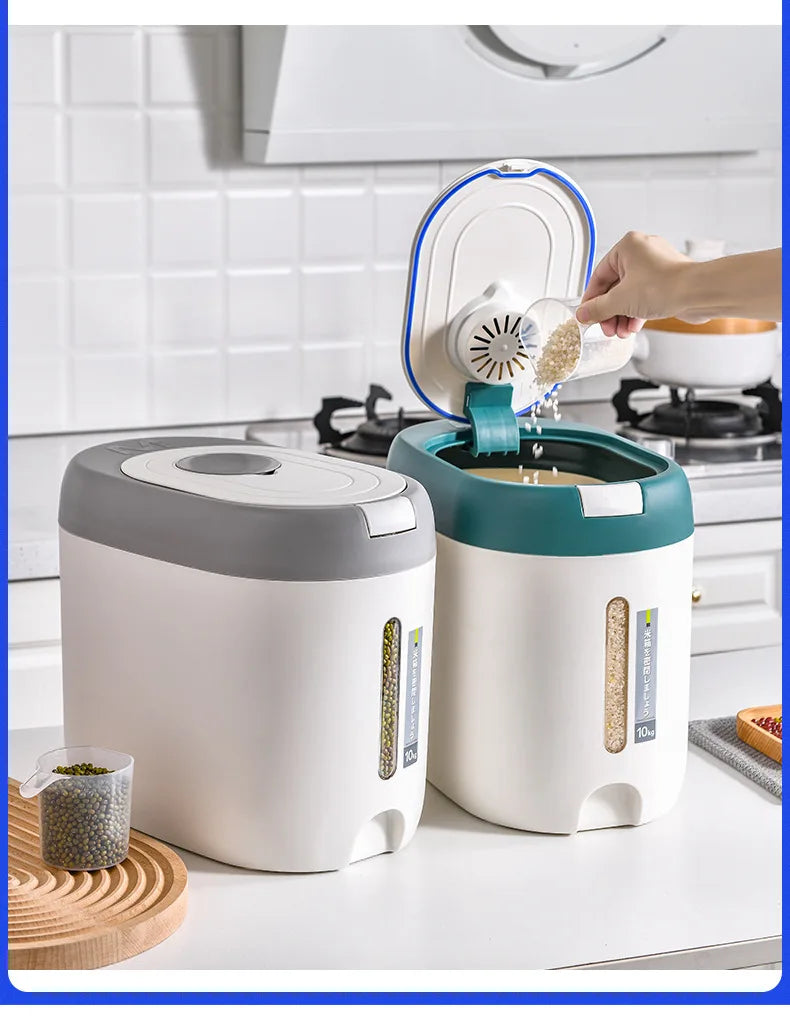 Balde  com tampa aberta automática para armazenamento de comida em cozinha ou Armazenamento de comida para animais domésticos.