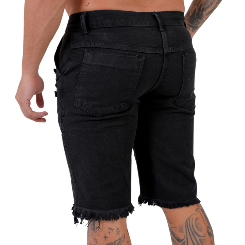 Short Jeans Masculino Preto: Preto e Descontração em Denim